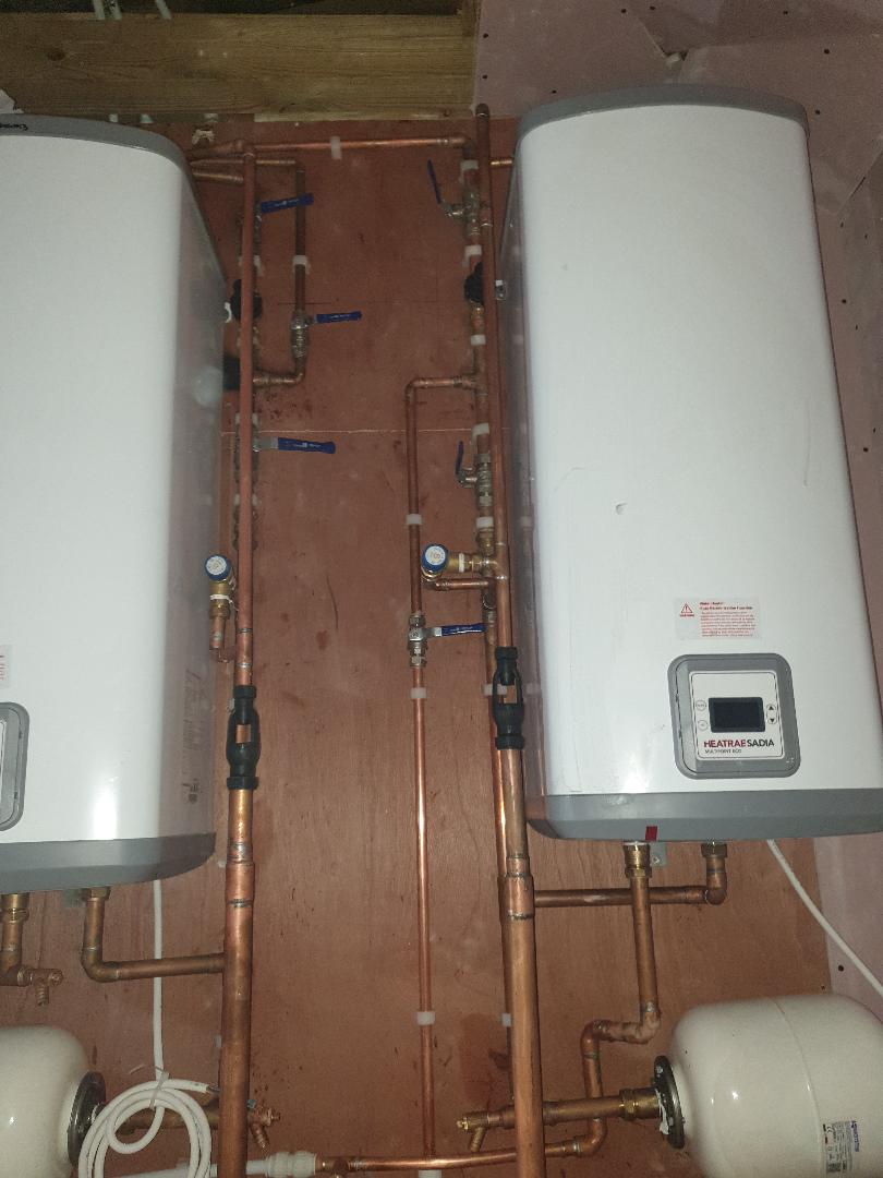 2 x wall hung unvented cylinders